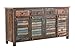 Produktbild CLP Exklusives Sideboard AMAR aus massivem recyceltem Teakholz, 4 Schubladen & 4 Türen, 180 x 45 cm, Höhe 90 cm Bunt