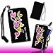 Produktbild Handy Tasche Zipper Etui Hülle Schutz RV schwarz / pink / gelb Glitzer bling bling DK4 für Samsung C3312 Rex60 / S5222R Rex80 / Galaxy Young S6310 / Galaxy Young Duos S6312 / Galaxy Pocket Plus S5301 / Samsung Galaxy Pocket Neo S5310 / Alcatel OT 903D / Alcatel OT Star 6010D