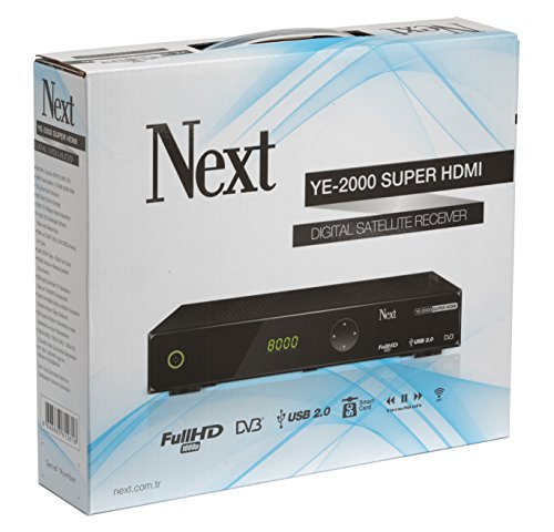 NEXT YE-2000 SUPER HDMI USB digitaler Satelliten-Receiver inkl. HDMI Kabel (HDTV, DVB-S2, HDMI, SCART, USB 2.0, S/PDIF, Full HD 1080p) [vorprogrammiert ASTRA, HOTBIRD, TÜRKSAT] – schwarz - 5