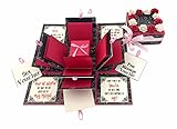 Crack of Dawn Crafts-3 Layered Romantic Explosion Box - Pink Love (No Photos Added)