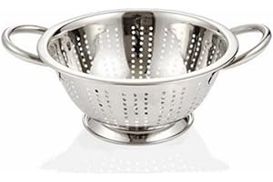 Tescoma 428506 Colapasta con Base e due manici, Acciaio Inossidabile, linea GrandChef, diametro20 cm