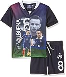 Francia FFF EP1002 Valbuena Conjunto de Piezas de 2-Camiseta de Manga Corta para niño, Color Azul (Talla 6 años 6Y):