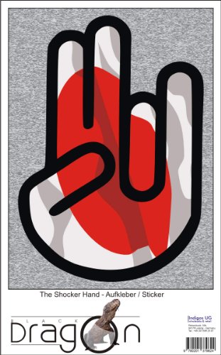 The Shocker Hand - Laptop Notebook Skin Sticker Cover Art Decal - 210x144 mm black Outline with Flag - Japan The Shocker Hand - Laptop Notebook Skin Sticker Cover Art Decal - 210x144 mm black Outline with Flag - Japan