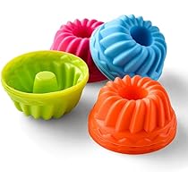Bestomz Mini tulbandvorm, siliconen bakvorm tulband cakevorm, traditionele siliconen cakevorm, 20 stuks, met antiaanbaklaag voor de keuken, 30 x 20 x 2,3 cm, roze