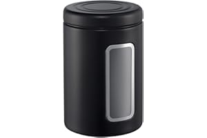 Wesco Pojemnik na zapasy Classic Line w kolorze matowej czerni, malowana proszkowo blacha stalowa, pojemność 2 l, okienko z akrylu