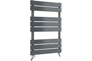 Radbliss Bathroom Towel Rail Radiator 800x450(HxW) mm Anthracite Flat Panel Central Heating Ladder RAD