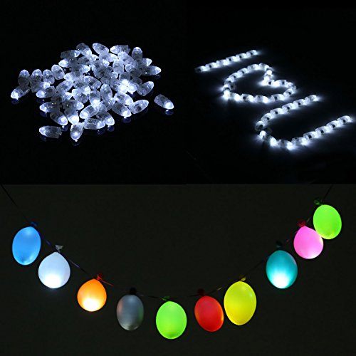 KING DO WAY 100pcs LED Kugel Stimmungslichter Ballonlicht weiße led lampe dekoration licht für Party Hochzeit Geburtstag Laterne Lichter für Ballon Papierlaterne Partydekoration