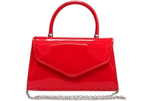 LeahWard Women's Patent Clutch Top Handle Bag Wedding Evening Purse Gift K88