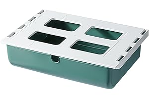 Allyson Große Selbstklebende Schublade: Robustes Kunststoff-Design, 3kg Füllmenge, Ideal für Büro & Zuhause - Organizer, Schreibtisch, Regal, Ordnungssystem, Versteckte Aufbewahrung (Grün)