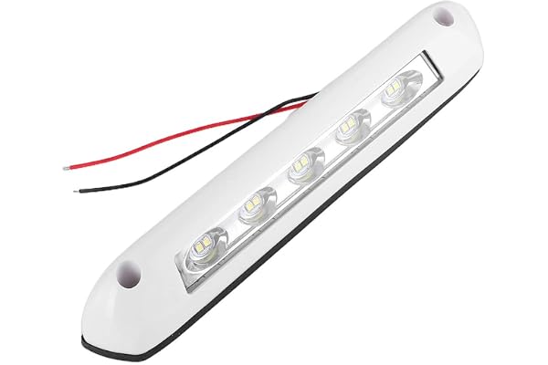 LED RV porche lumière extérieure utilitaire lumière 12 V / 24 V luminaire 8 W étanche auvent lumières pour camions, camping-car, remorque et bateau+eclairage exterieur camping car eclairage exterieur