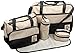 TechnoTec Multi-Function Baby Diaper Nappy Bag/Mummy Changing Set Handbag (Pack of 5, Black)