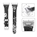 Produktbild Für Fitbit Charge 3 Armband,Colorful Pu Leder Armband mit Blumen Muster Armbänder Wrist Strap Uhrarmband Unisex Ersatzband mit Edelstahlschließe für Fitbit Charge 3 (5.5''-8.1'', C)