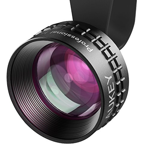 Aukey lente di Barlow 2Â x HD telescopico a clip con nessuna distorsione per iPhone 6/6S/6s Plus/5S, iPad Mini 4/3/2, Android, Windows smartphone e tablet