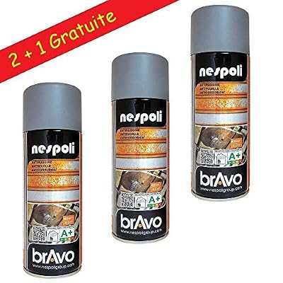 MadeInNature Lot de 3 bombes antirouille gris - Aérosol NESPOLI 400ml - de MadeInNature® (3, 180605)