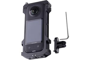 Higatful Obudowa ze stopu aluminium do akcesoriów Insta360 ONE X3, obudowa ochronna ramy z interfejsem Cold Shoe