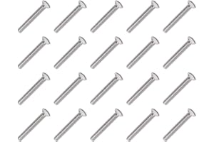 GAS N POW3R Viti lunghe di alta qualità, in cromo lucido, M3,5 x 100 mm per mostrine degli interruttori della luce o prese elettriche, 20 pezzi