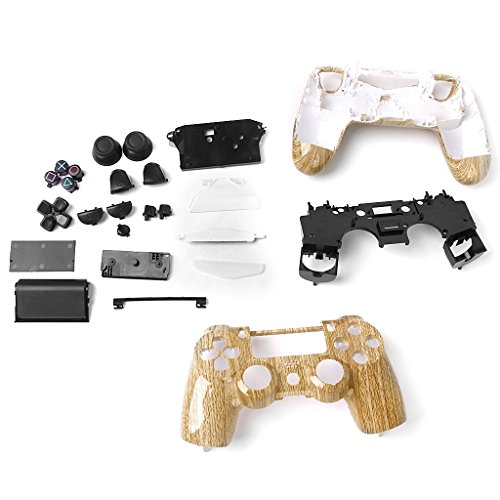 Genérico Un Juego de Cáscaras Fundas Para Sony PlayStation 4 PS4 Controlador de Color Madera