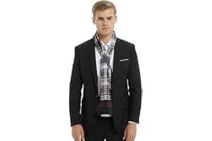 Leisofter Sciarpe Uomo Sciarpa di Seta di Lusso per Uomo, Scialle Avvolgente per Abbigliamento da Lavoro Regalo per Uomo, Fazzoletto da Collo Lungo per Inverno, Primavera, Autunno