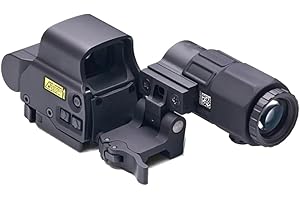 MIFHNBY Mirino olografico combinato 558+G45 Mirino a punto rosso 558 Lente di ingrandimento 5X con sgancio rapido per montaggio su guida Picatinny da 20 mm