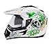 BikzSpare VEGA Off Road D/V On Road White Base With Graphic Helmet (Green graphic) RS.1599.00