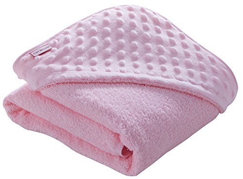 Plush Dimple Hooded Baby Towel - Pink