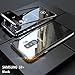 Price comparison product image Samsung Galaxy S9 And S9plus (S9+) Ultra Slim Protective Case, Magnetic Adsorption Metal Frame Crystal Clear Tempered Glass Back Support Wireless Charging,Black,S9plus