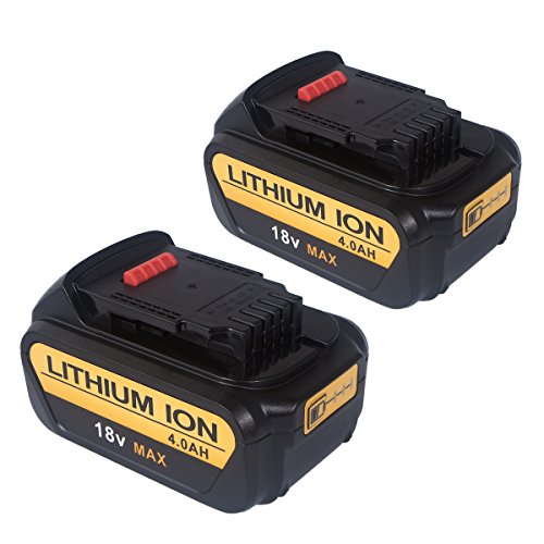 FLAGPOWER 4.0Ah 18V 20V Werkzeug Akku für DeWalt XR DCB184 DCB200 DCB182 DCB180 DCB181 DCB182 DCB201 18V Batterie Li-ion Accu (4.0Ah 2 Stück) - 2
