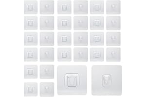 WYAN 20 Pair Selbstklebende Wandhaken Doppelseitig,Hochleistungs-nahtloser Klebehaken,Selbstklebende Hochleistungshaken Für Bad Und Küche