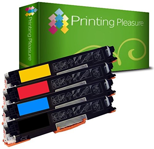 Printing Pleasure 4 Compatibles CE310A-CE313A Cartuchos de tóner para HP Laserjet CP1025 CP1025NW M175a M175nw Pro 100 M175 MFP M175A M175NW TopShot M275 - Negro/Cian/Magenta/Amarillo, Alta Capacidad