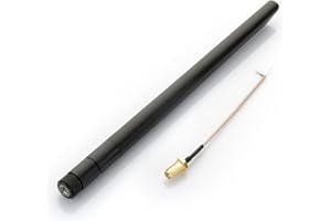 Technikkram Antenne SMA 868 MHz pour CCU3 CCU2 pour Raspberry Pi CUL USB CC1101 GSM pour kit ELV pour RaspberryMatic pivCCU Homematic Câble Pigtail (Noir inclinable et orientable 5dBi)
