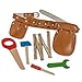 Produktbild Dress Up America Construction Tool Belt Set mit fünf Holzwerkzeugen Ideal zum Pretend spielen Set umfasstHammer, Falten Lineal, Flachkopfschraubendreher, Schraubenschlüssel, Handsäge und Werkzeuggürtel