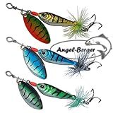 3 Stück sortiert, Länge mit Drilling 8cm, Gewicht 15g