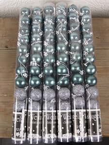 Amazon.de: 72 eisblaue Christbaumkugeln 6 Stangen a12 Stück