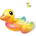 Toy Imagine™ Giant Inflatable Swimming Pool Float for Adults & Kids Adorable |Portable & Foldable| Ride On Toy|Swim Party Toy|Outdoor Swimming Pool Mattress|Summer Pool Raft Lounge … (Duck)