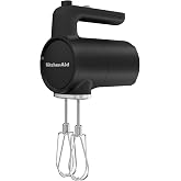 KitchenAid Go 5KHMR700BM Wireless Hand Mixer Battery Free Black