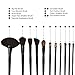 Soldcrazy 32Pcs Purely Natural Professional Woolen Flat Top foundation/angled blusher/face powder/stippling/face contour Cosmetic Makeup Brush Sets &ToolsSoldcrazy
