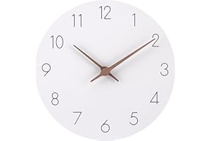 VIVILINEN Orologio da Parete Legno Moderno 30CM, Orologio da Parete Silenzioso Non Ticchettante Orologio Rotondi Senza Cornice Decorativo per Soggiorno, Camera da Letto, Cucina