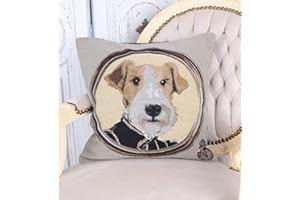 PALAZZO INT Poduszka gobelin poduszka ozdobna GRAF vonterrier poszewka na poduszkę 40x40 cm pies kdk009 Palazzo Exclusiv