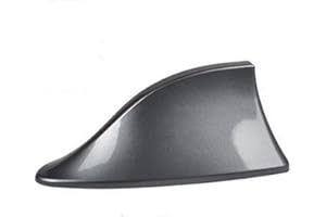 GOZAR Abs Plástico Techo Estilo Tiburón Aleta Antena Radio Señal Antenas Universal para La Mayoría De Los Coches-Gris