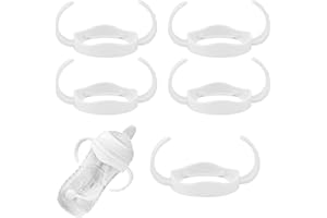 Miawtro 5Pcs Baby Fütterung Pflege Flaschenhalter, Standard PP Babyflaschen Griffe,Leichtgewicht Easy Grip Babyflaschen Griffe für Avent Natural Serie