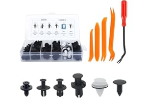DRSN Auto Befestigung Clips, 100 Stücke Auto Befestigung Clips Universal, Türverkleidung Klammern Stoßstangen Zierleisten Plastikklips Set mit Demontage Werkzeuge