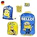 Produktbild HSP Himoto 5-teiliges Minions Tasche Reise SET bestehend aus Reisetrolley, Rucksack, Turnbeutel, Umhängetasche und Portemonnaie, im original Design, Neu