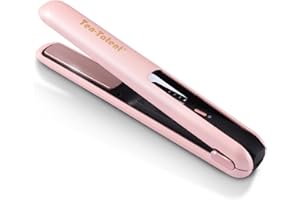 Ten-Tatent Cordless Hair Straighteners Ceramic Flat Iron Wireless Mini Portable USB Rechargeable Travel Straightener 3 Heating Modes Fast Heat up Pink