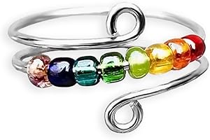 ARHZ 1 PCS anillo mujer anillo antiestres niña anillos de dedo ajustables para niñas anillos para niñas anillo ajustable girar el anillo anillos niña anillo de niños anillo mujer（color）