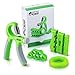 Produktbild Hand Grip Nagelhärter Unterarm Grip Workout Set – 4 Pack – verstellbare Hand Greifer Widerstand Bereich von 22 – Gewicht, Fingertrainer, Finger Keilrahmen & Übungs-Ring – 3 Jahre Garantie