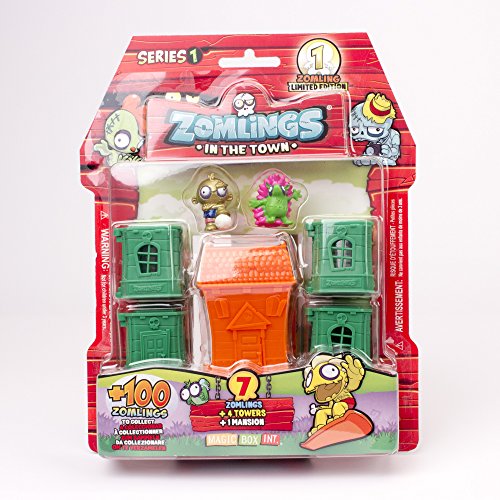 Zomlings blister 7 figures/4 towers & mansion