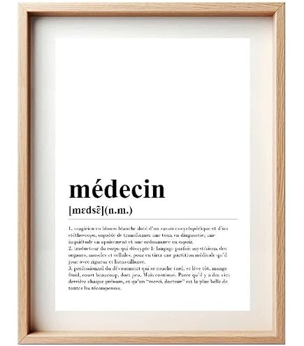 Affiche Définition Kinésithérapeute – Humour & Émotion, Déco Murale Pour Cabinet Ou Maison
