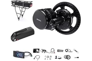 BAFANG BBS02B 48 V 750 W Mid Drive Kit avec batterie en option 8fun Kit de conversion pour vélo électrique avec écran LCD (écran 500C, kit moteur + plateau 48T + batterie non incluse)