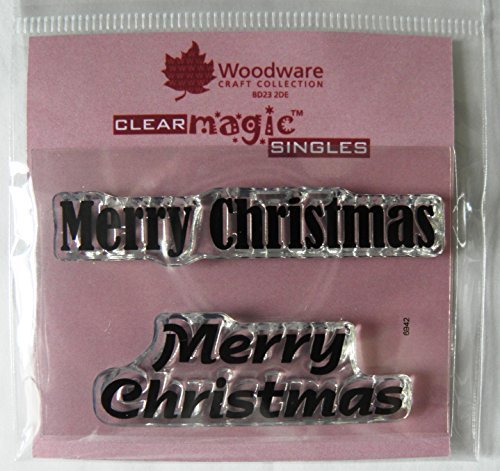 Woodware Clear Magic Singles - Merry Christmas x 2 - JWS026
