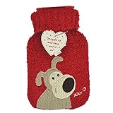Boofle Mini Fluffy Red Hot Water Bottle by Boofle